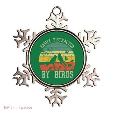 Vintage Easily Distracted By Birds Funny For Bird Watcher Ornament