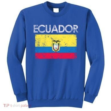 Vintage Ecuador Ecuadorian Flag Pride Gift Cool Gift Sweatshirt