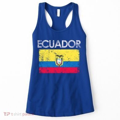 Vintage Ecuador Ecuadorian Flag Pride Gift Cool Gift Women's Tank Top