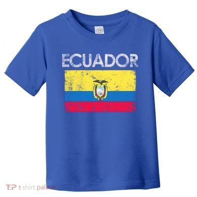 Vintage Ecuador Ecuadorian Flag Pride Gift Cool Gift Toddler T-Shirt