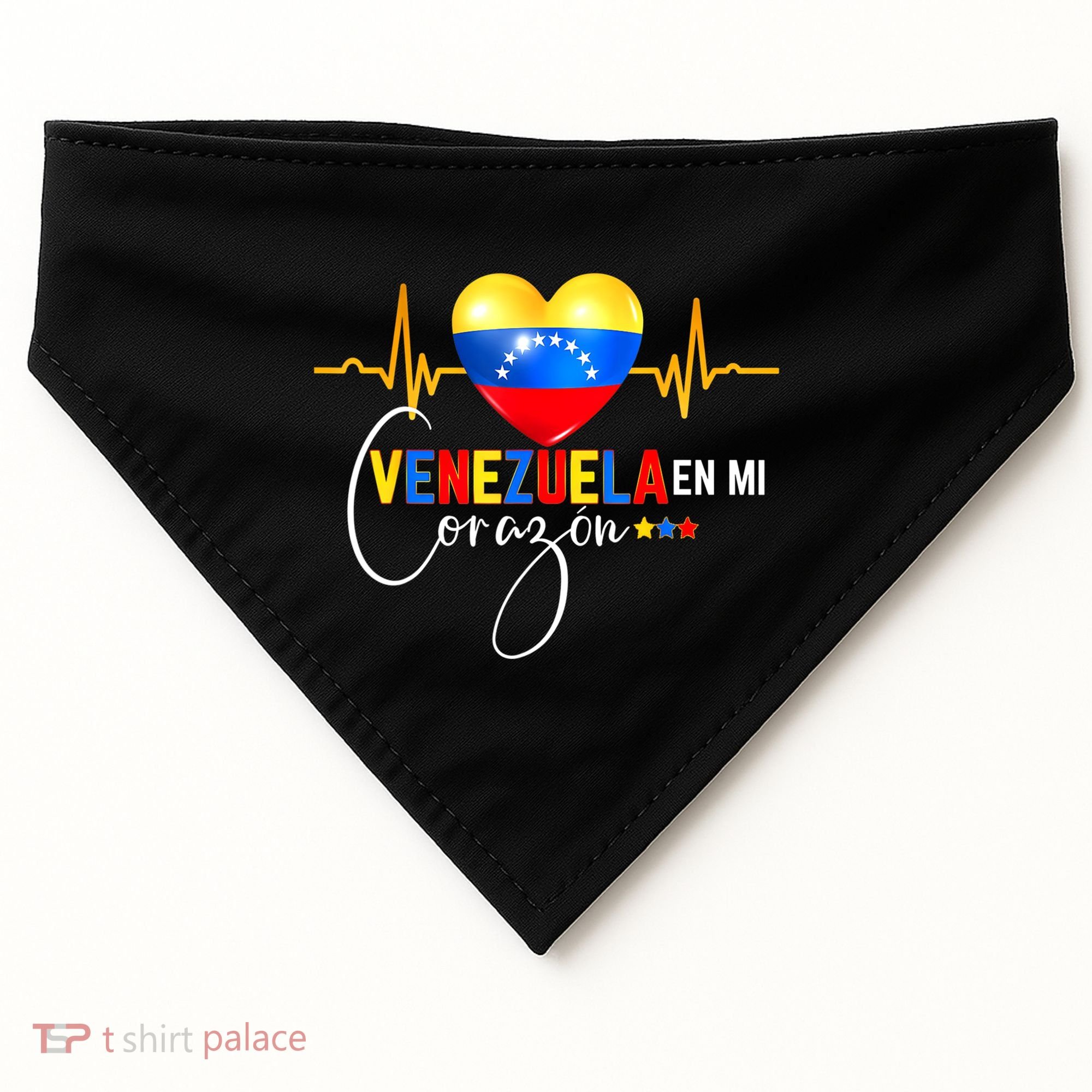 Venezuela En El Corazon Venezuelan Venezuela Flag Latin USA-Made Doggie Bandana