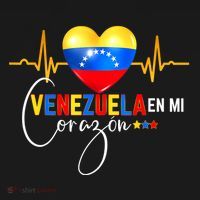Venezuela En El Corazon Venezuelan Venezuela Flag Latin Apron thumb 3