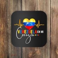 Venezuela En El Corazon Venezuelan Venezuela Flag Latin Coaster thumb 0