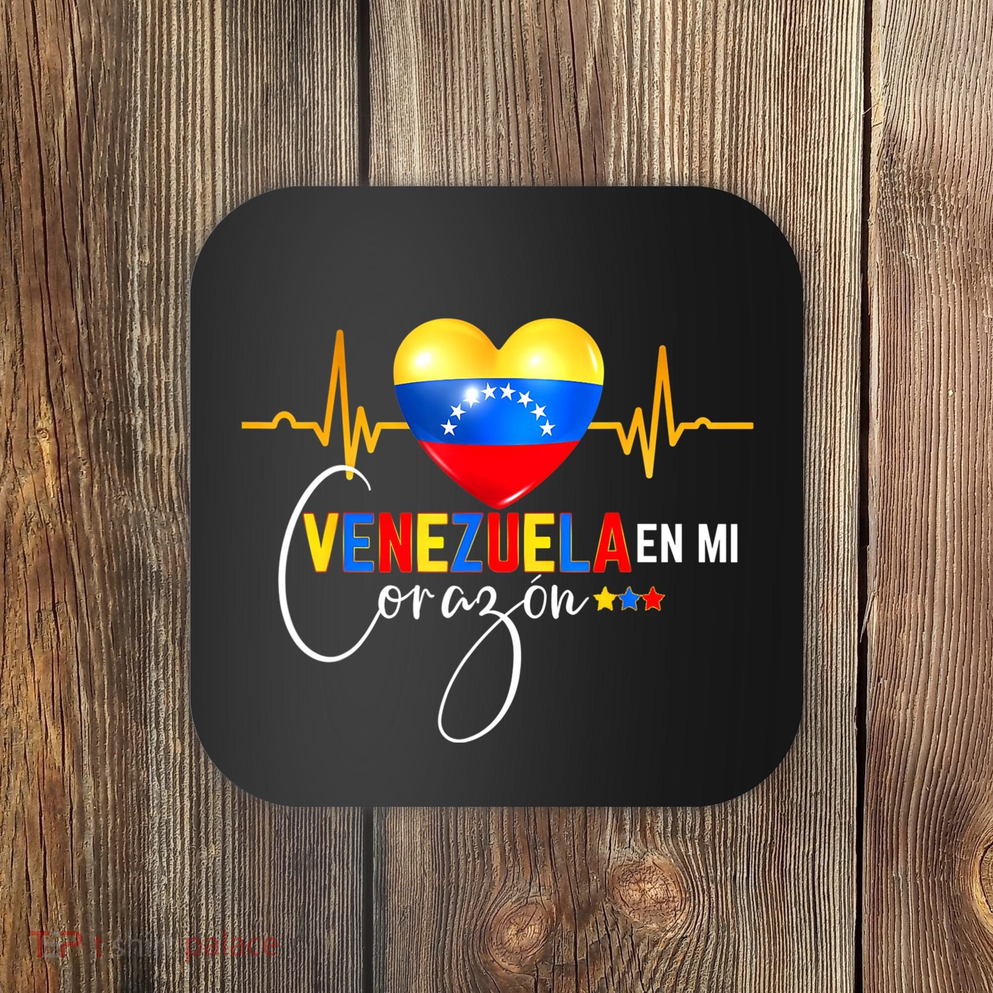 Venezuela En El Corazon Venezuelan Venezuela Flag Latin Coaster