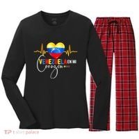 Venezuela En El Corazon Venezuelan Venezuela Flag Latin Women's Long Sleeve Flannel Pajama Set  thumb 0