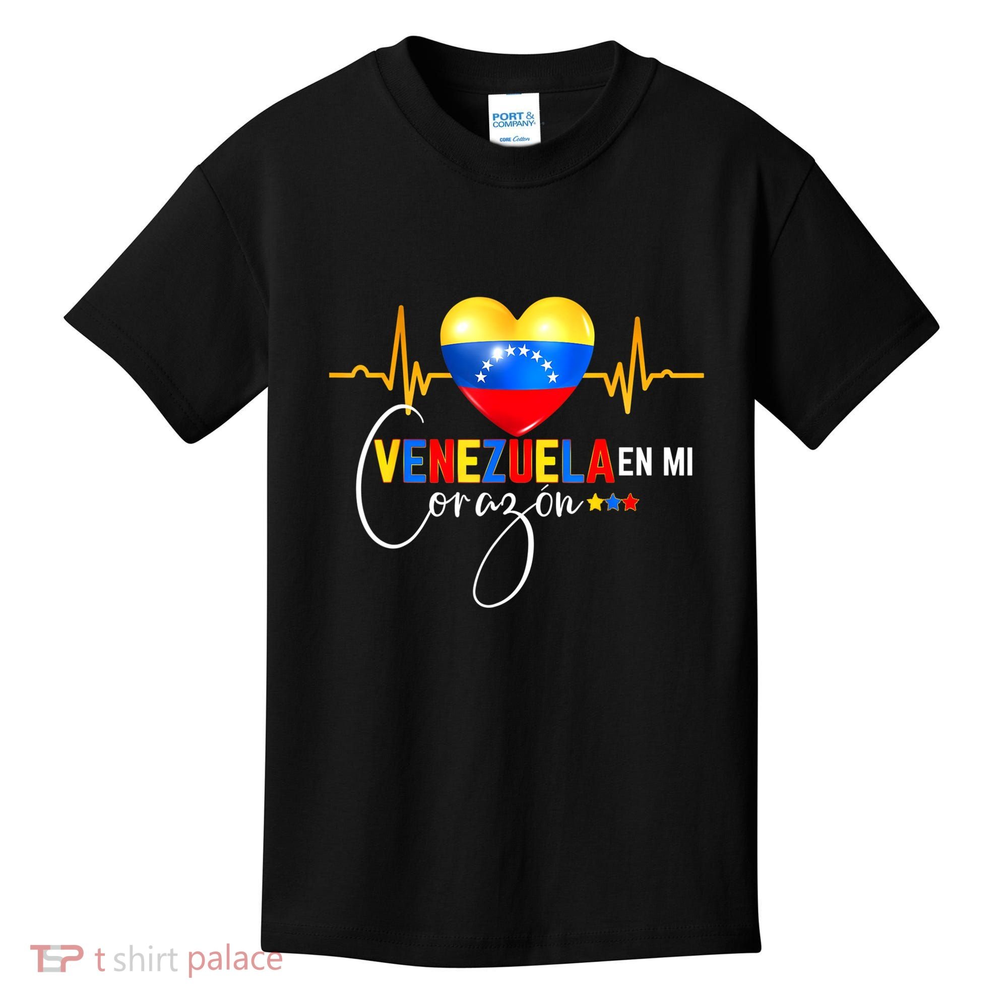 Venezuela En El Corazon Venezuelan Venezuela Flag Latin Kids T-Shirt