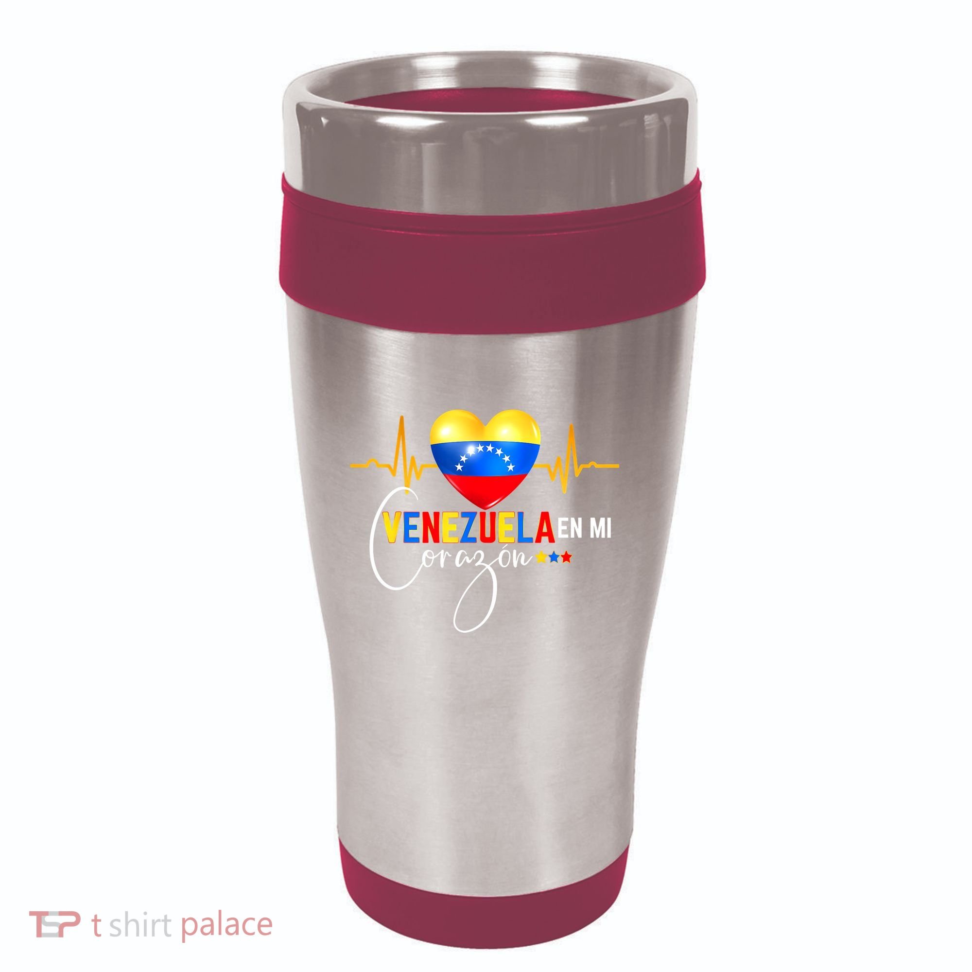 Venezuela En El Corazon Venezuelan Venezuela Flag Latin 16oz Travel Tumbler