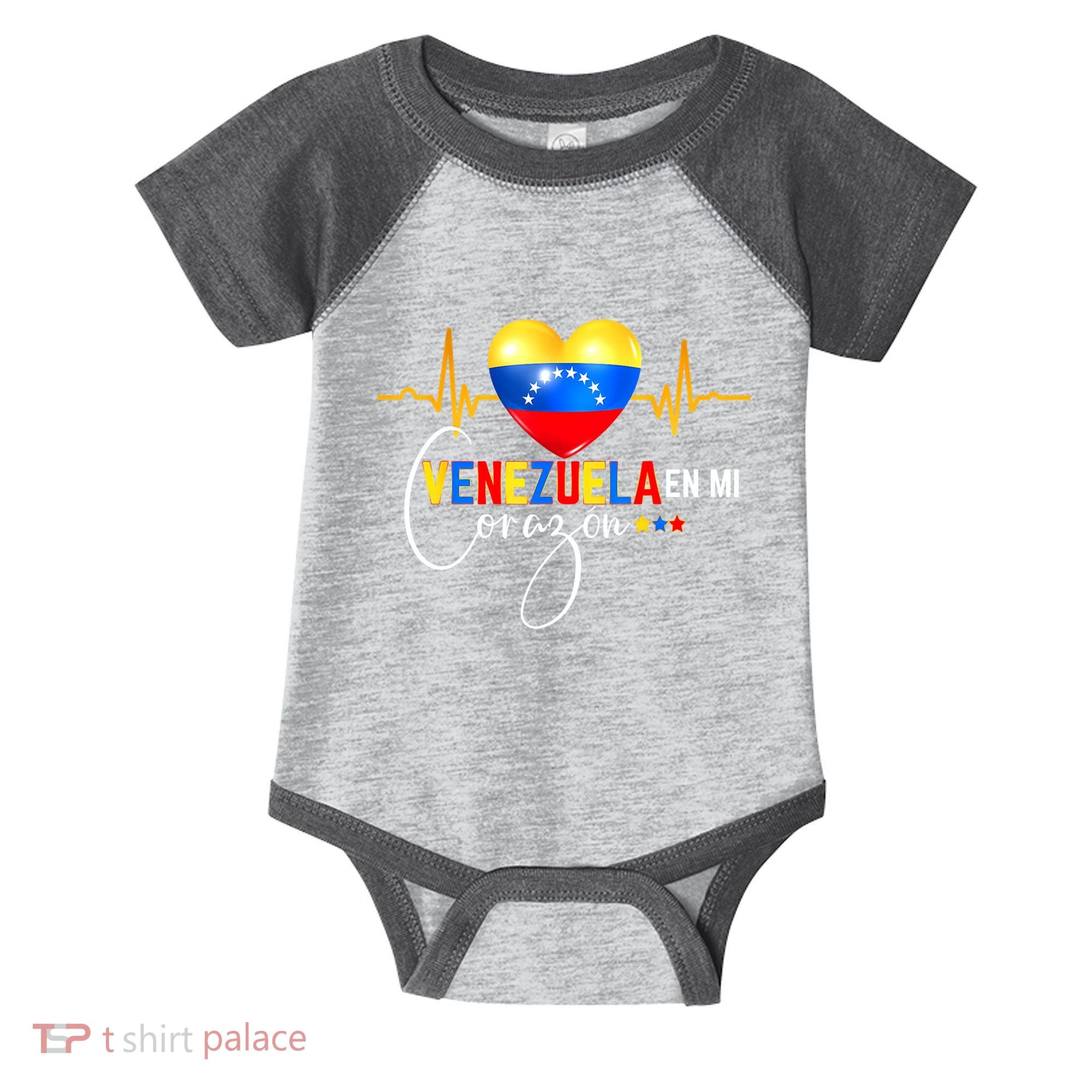 Venezuela En El Corazon Venezuelan Venezuela Flag Latin Infant Baby Jersey Bodysuit