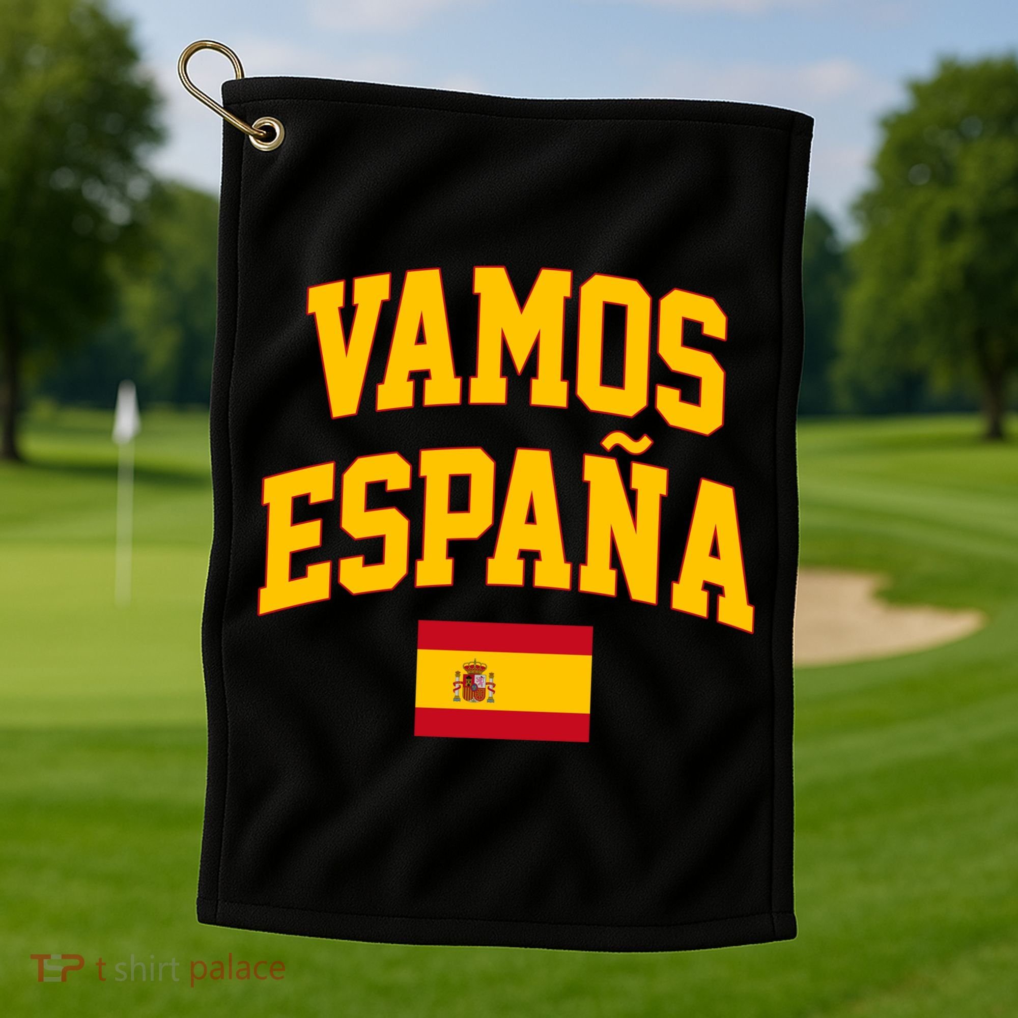 Vamos Espana Flag Spain Pride Spanish Golf Towel