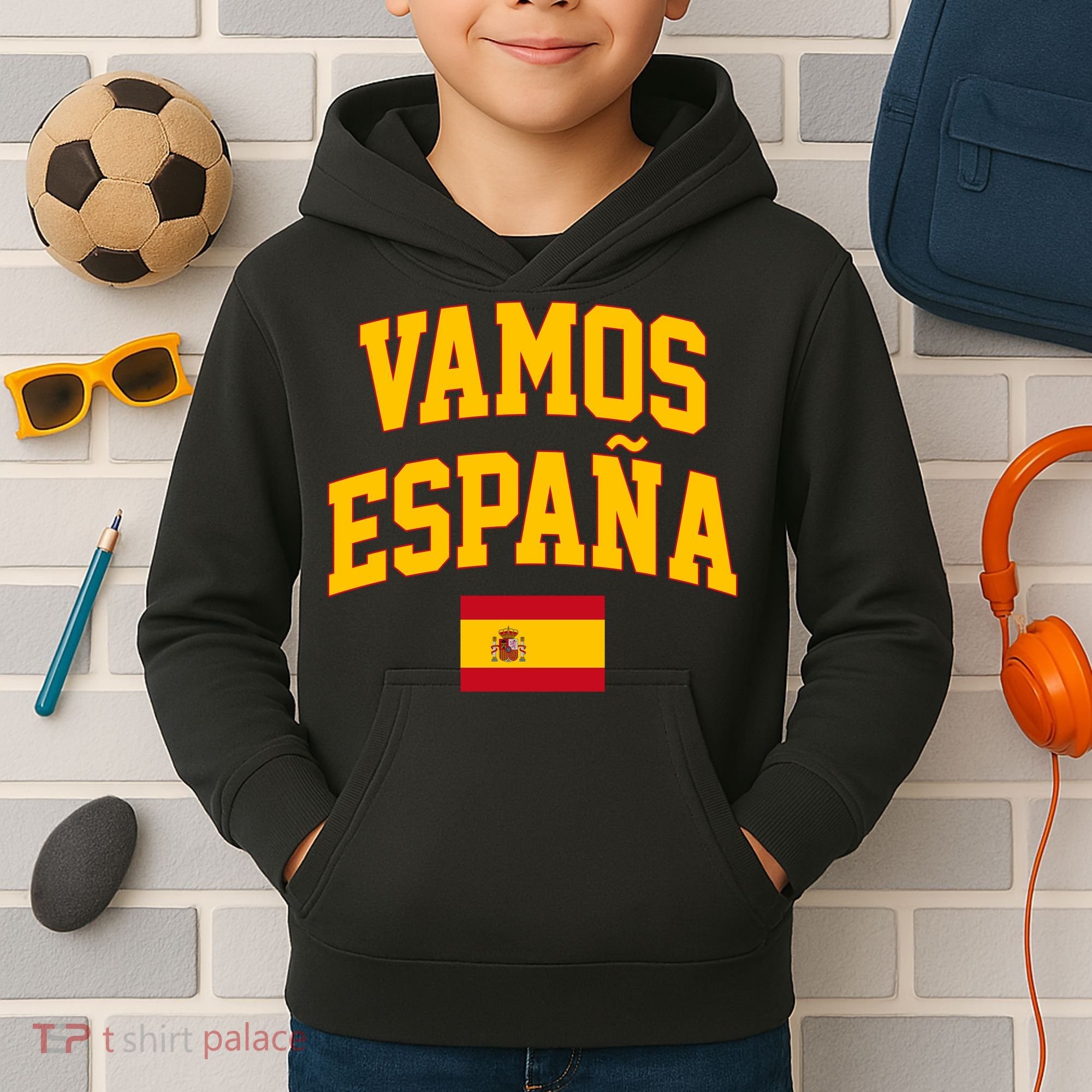 Vamos Espana Flag Spain Pride Spanish Kids Hoodie
