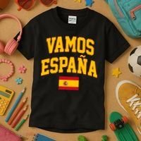 Vamos Espana Flag Spain Pride Spanish Kids T-Shirt thumb 3