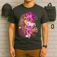 Vintage Exotic Flowers Floral Pharaoh Mask T-Shirt thumb 6