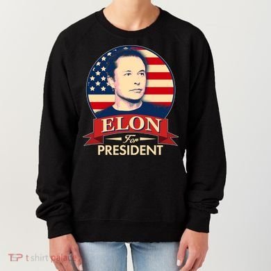Vote Elon For President Emblem Women's Sweatshirt