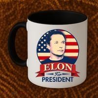 Vote Elon For President Emblem Coffee Mug thumb 2