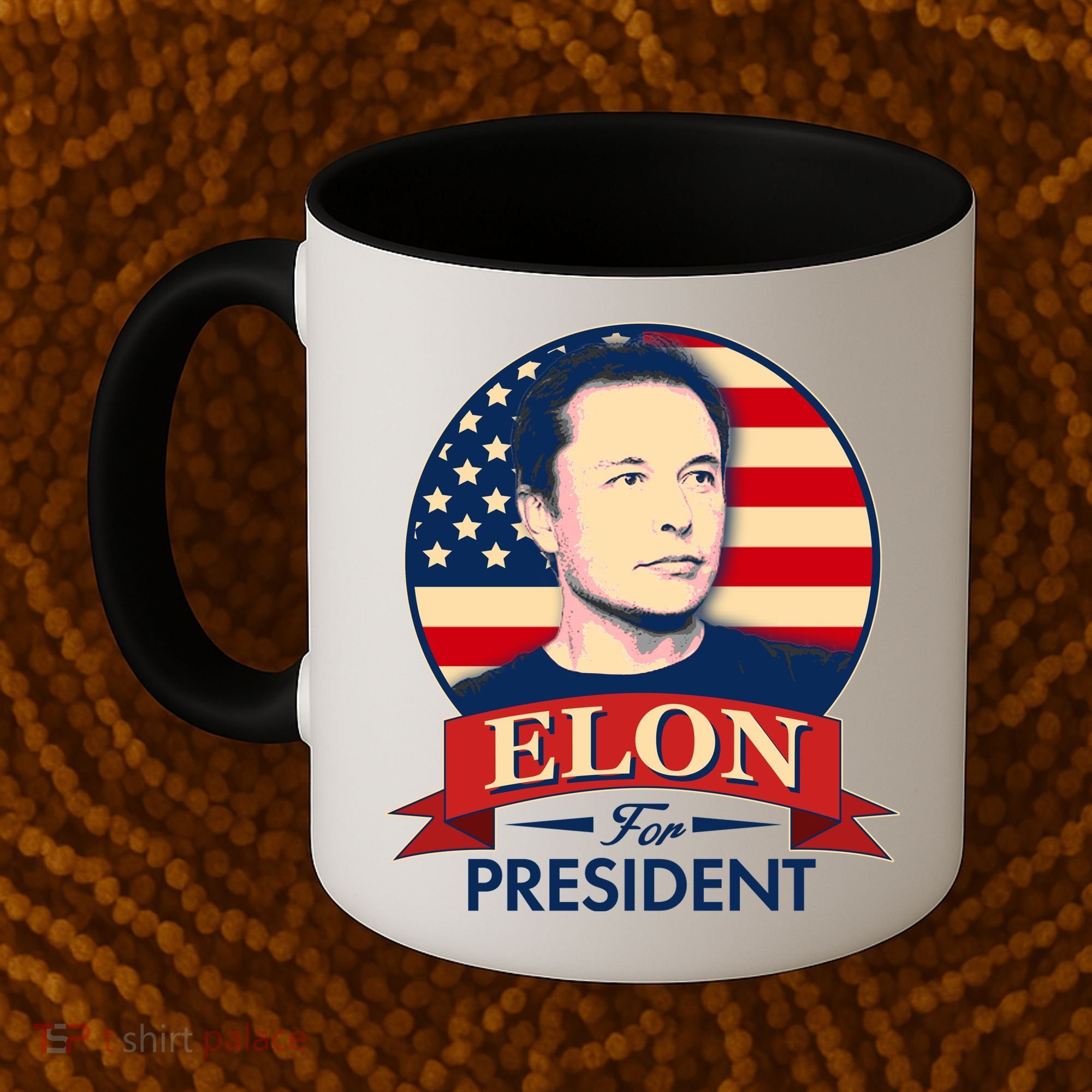 Vote Elon For President Emblem Coffee Mug