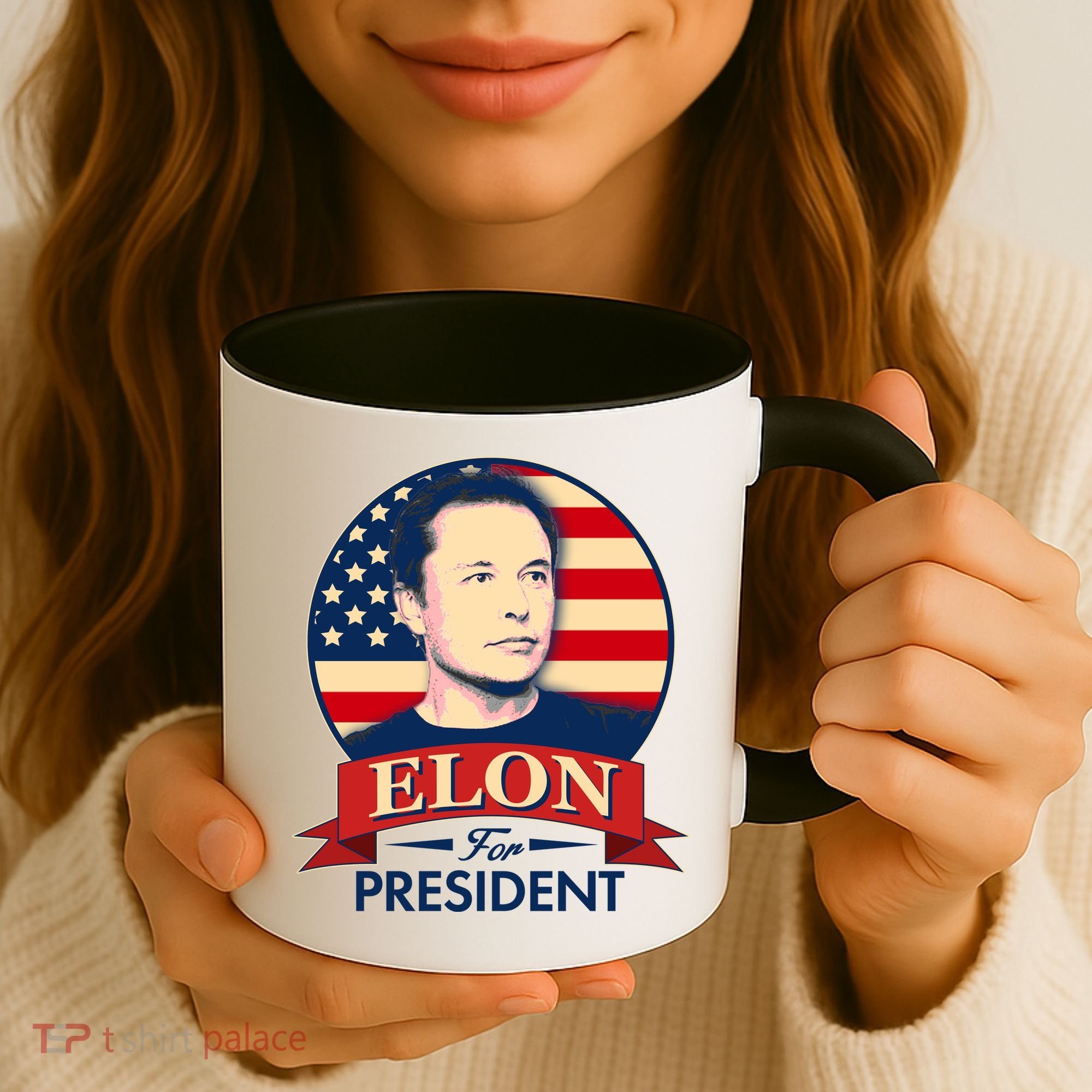 Vote Elon For President Emblem Coffee Mug