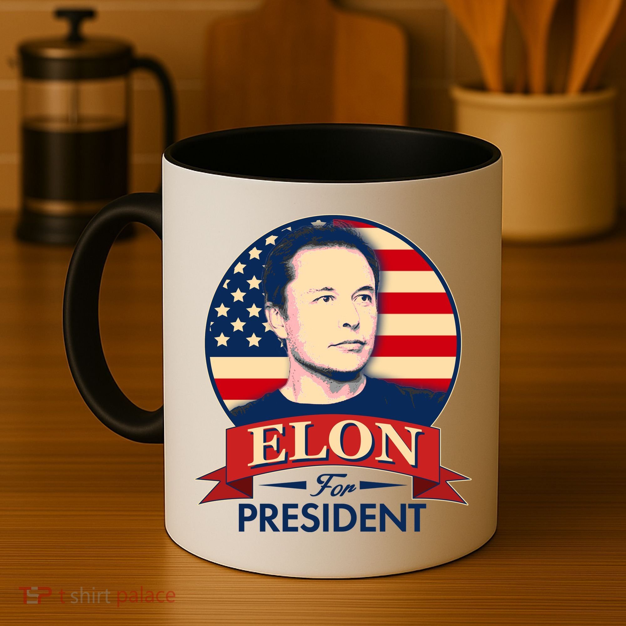 Vote Elon For President Emblem Coffee Mug