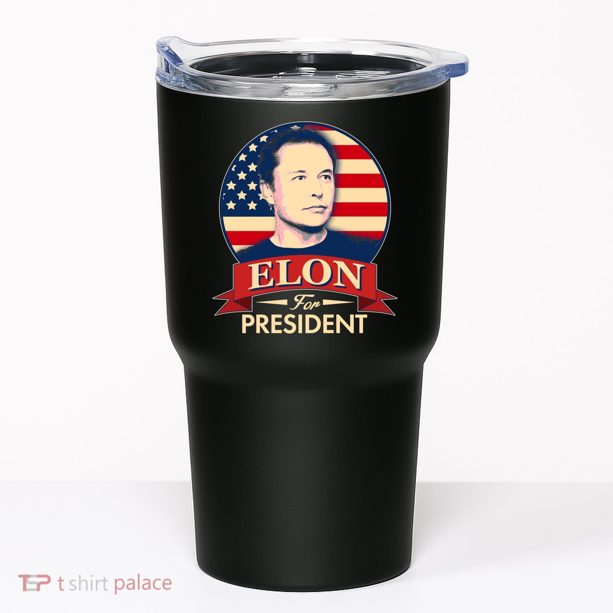 Vote Elon For President Emblem Tumbler