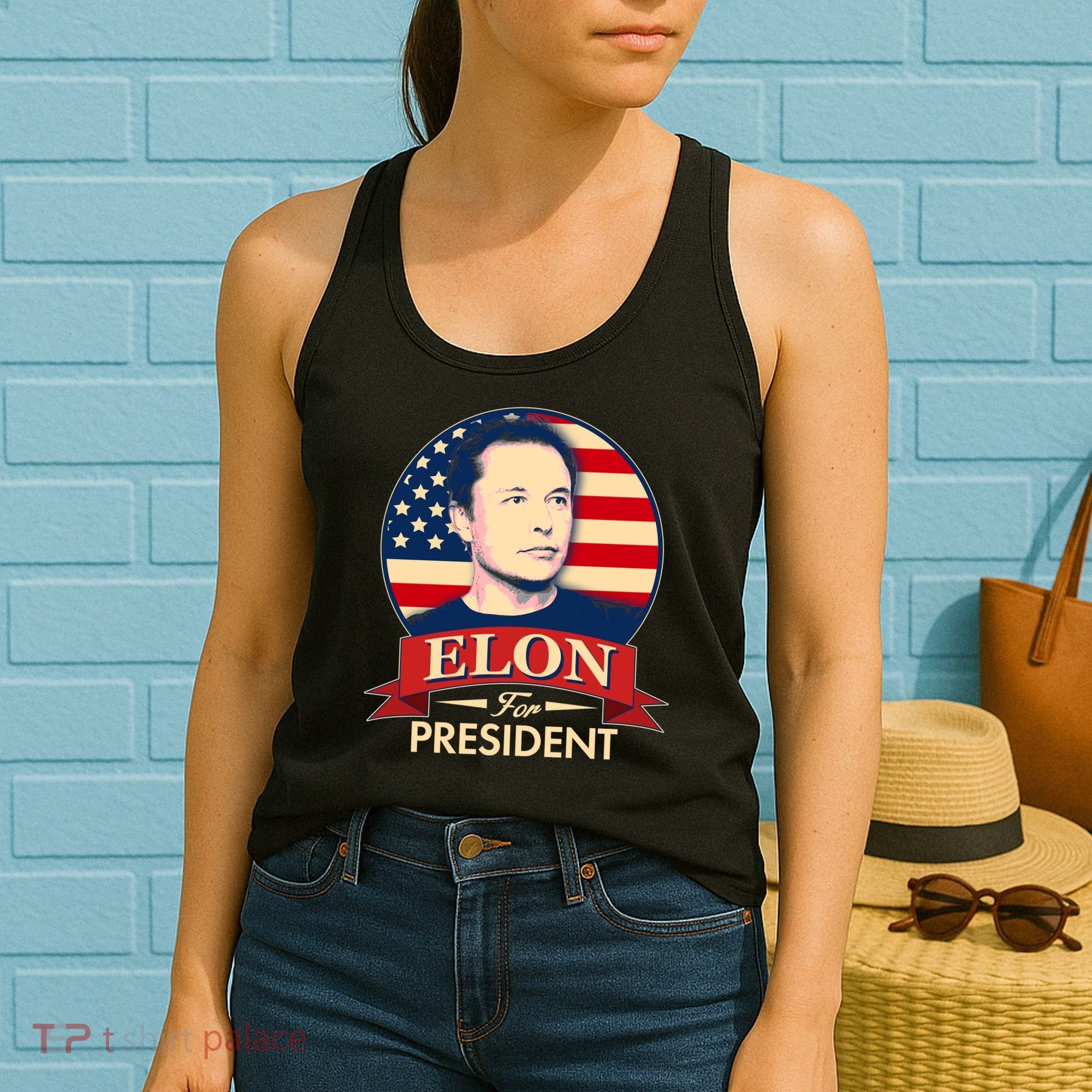 Vote Elon For President Emblem Women's Tank Top