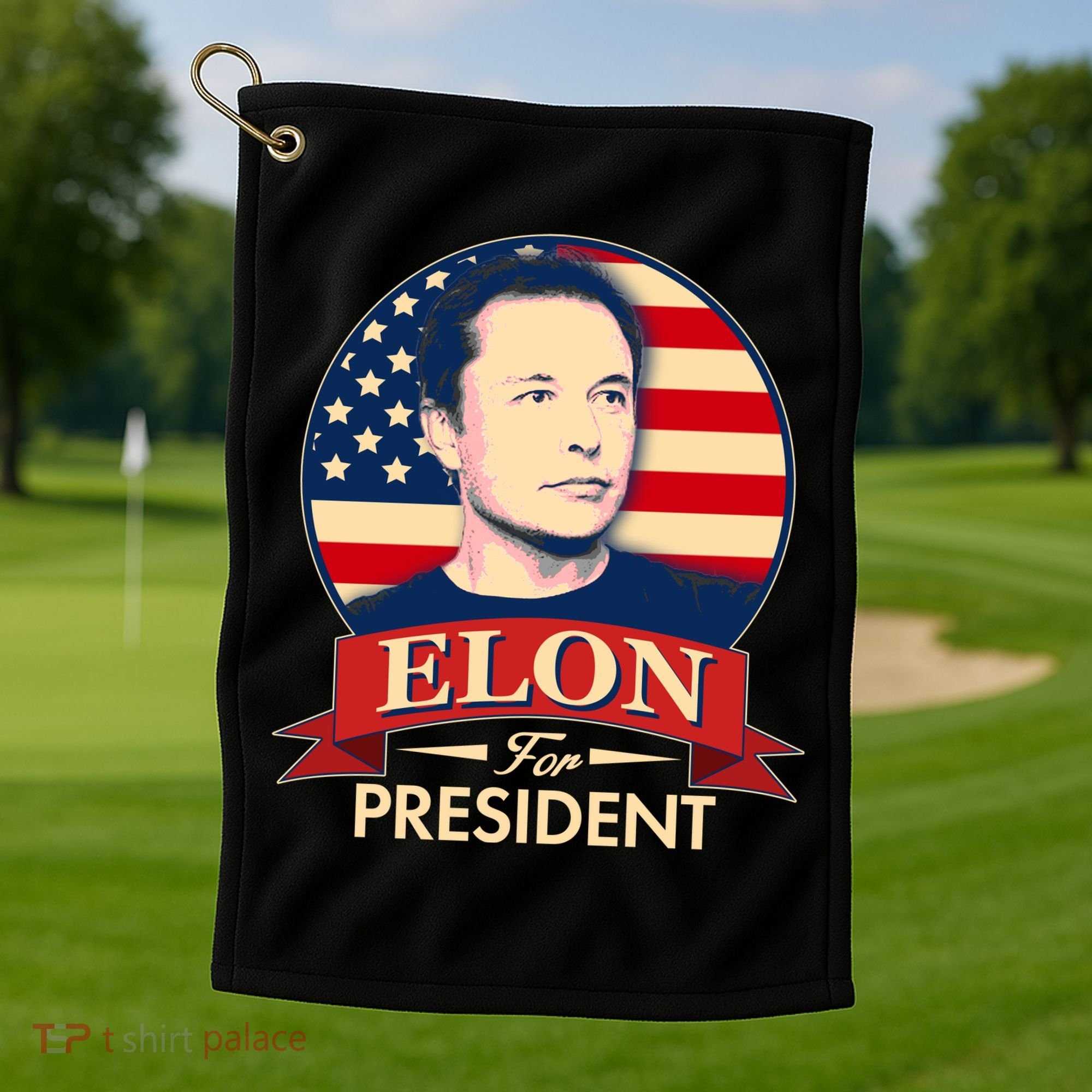 Vote Elon For President Emblem Golf Towel