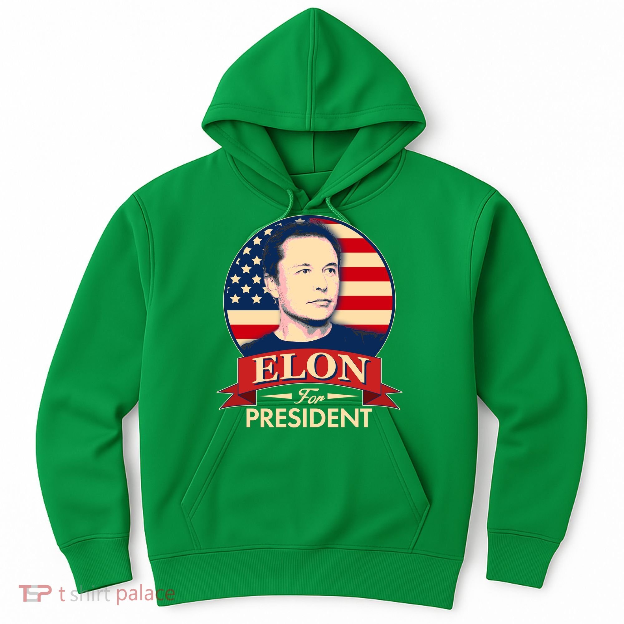 Vote Elon For President Emblem Hoodie