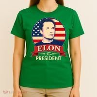 Vote Elon For President Emblem T-Shirt thumb 4