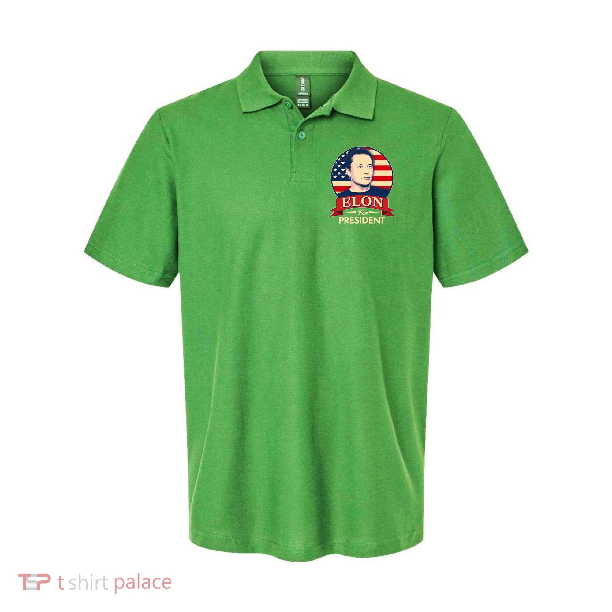 Vote Elon For President Emblem Polo