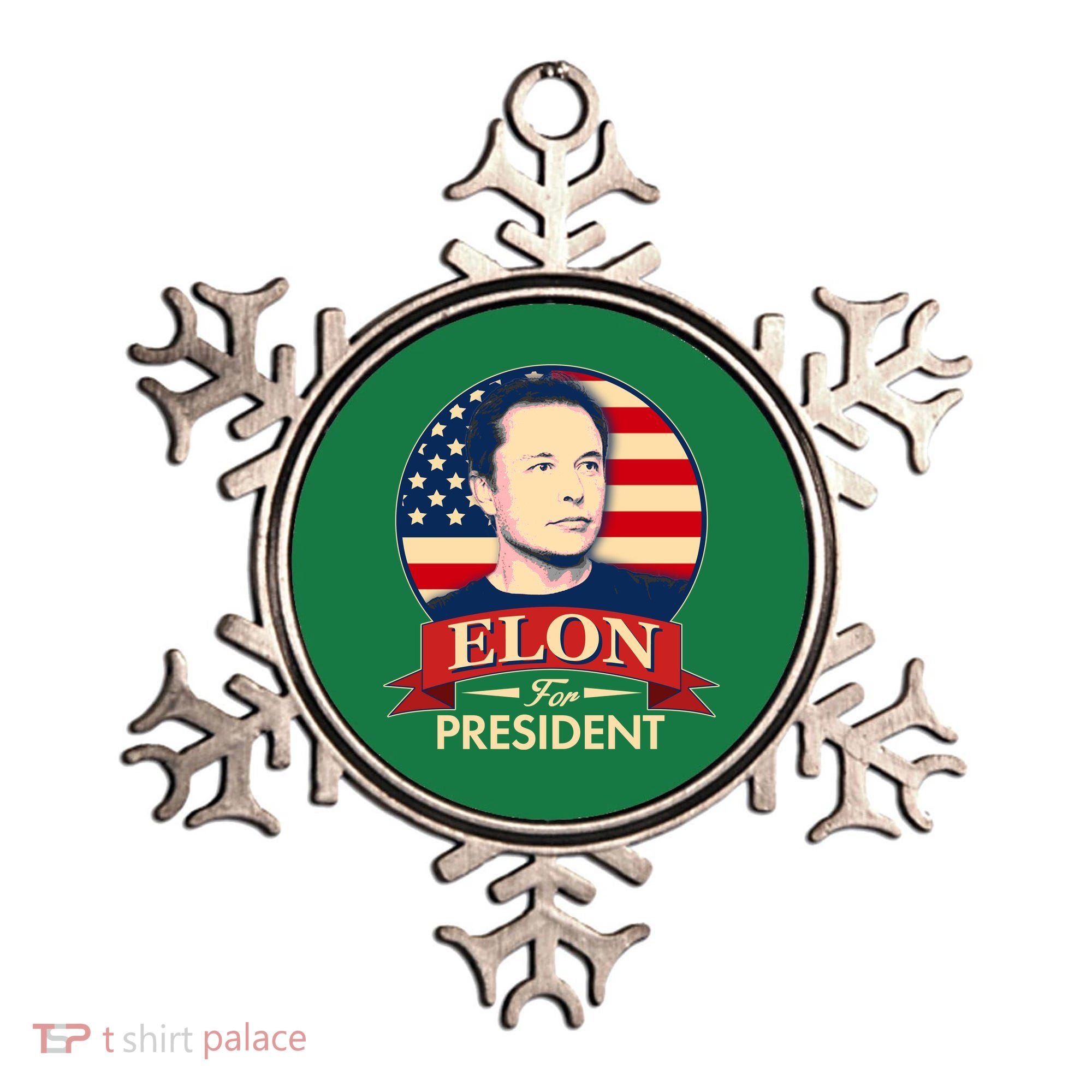 Vote Elon For President Emblem Ornament