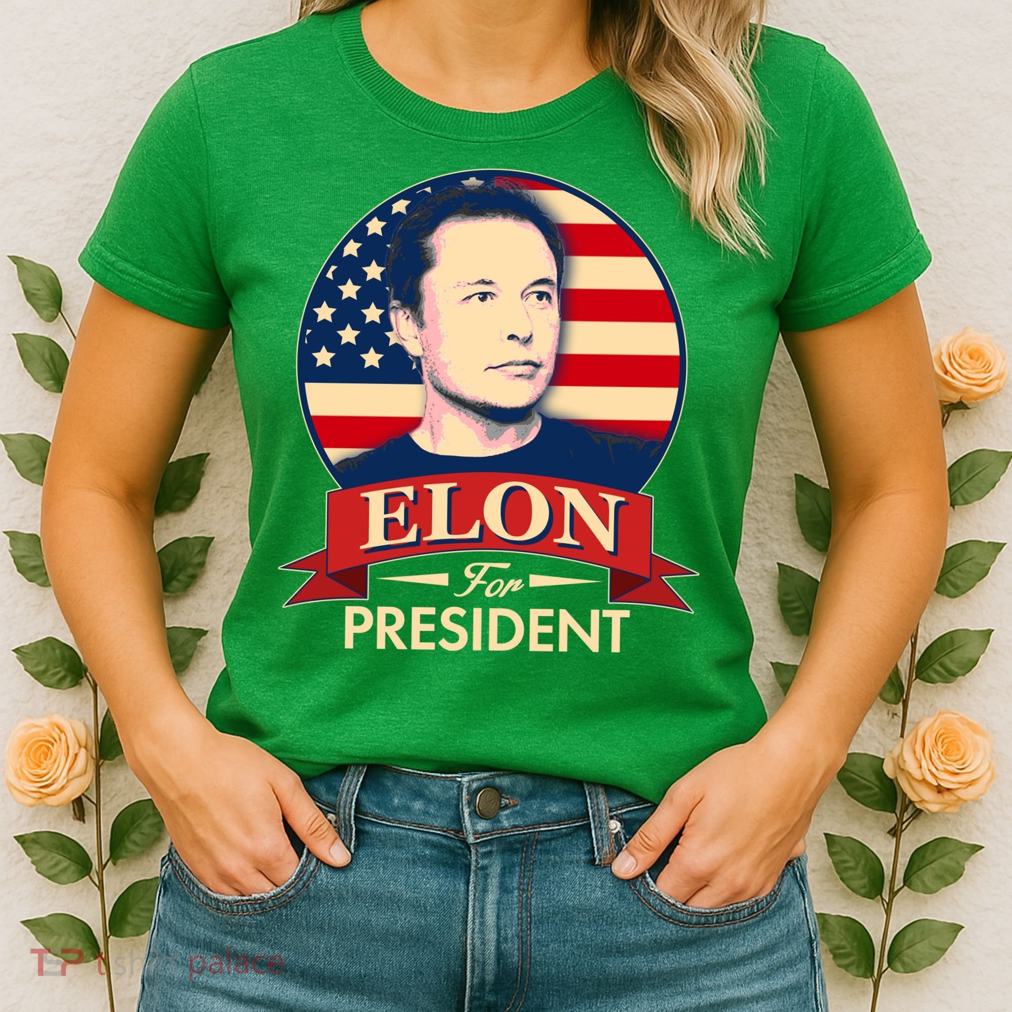 Vote Elon For President Emblem Women's T-Shirt
