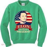 Vote Elon For President Emblem Kids Sweatshirt thumb 0