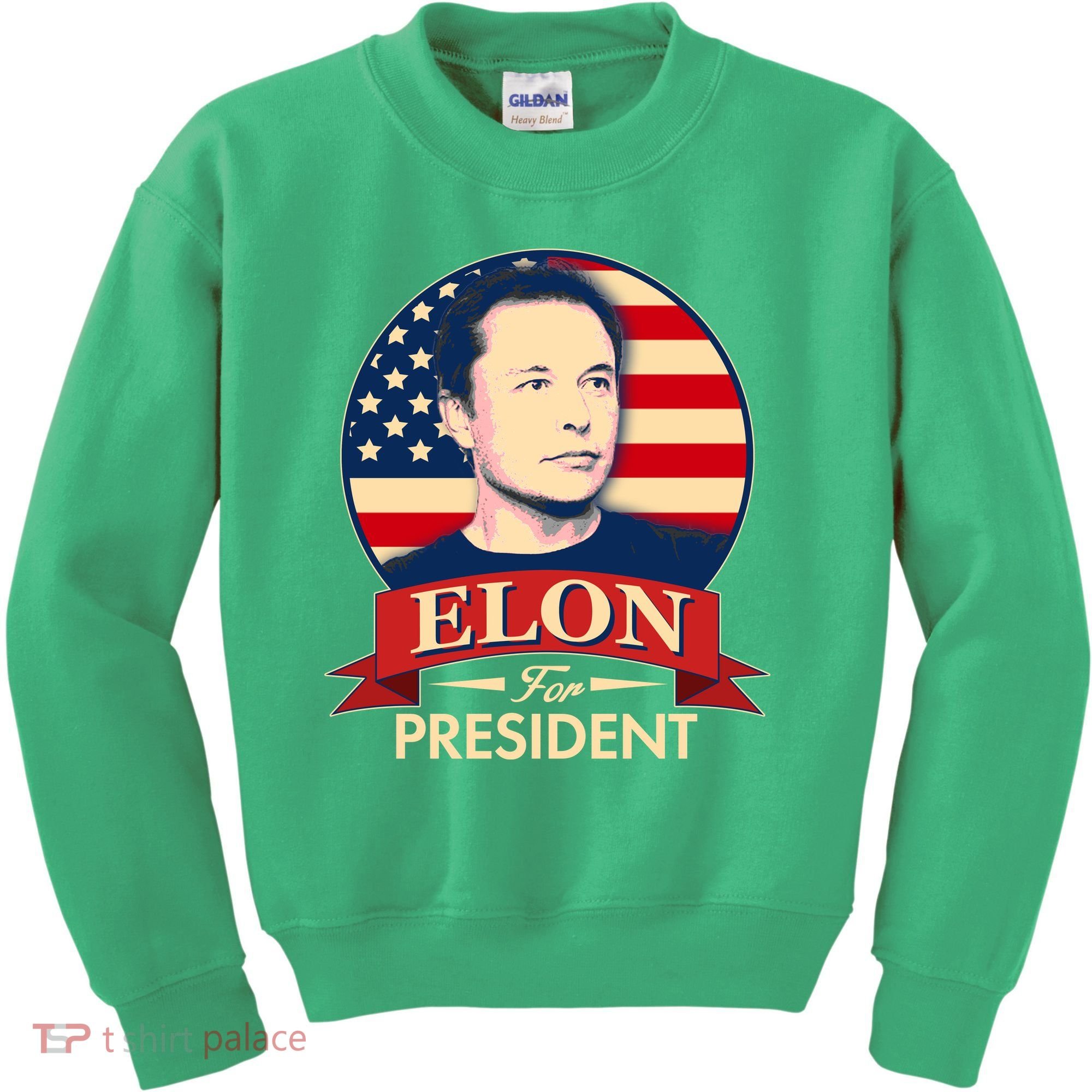 Vote Elon For President Emblem Kids Sweatshirt