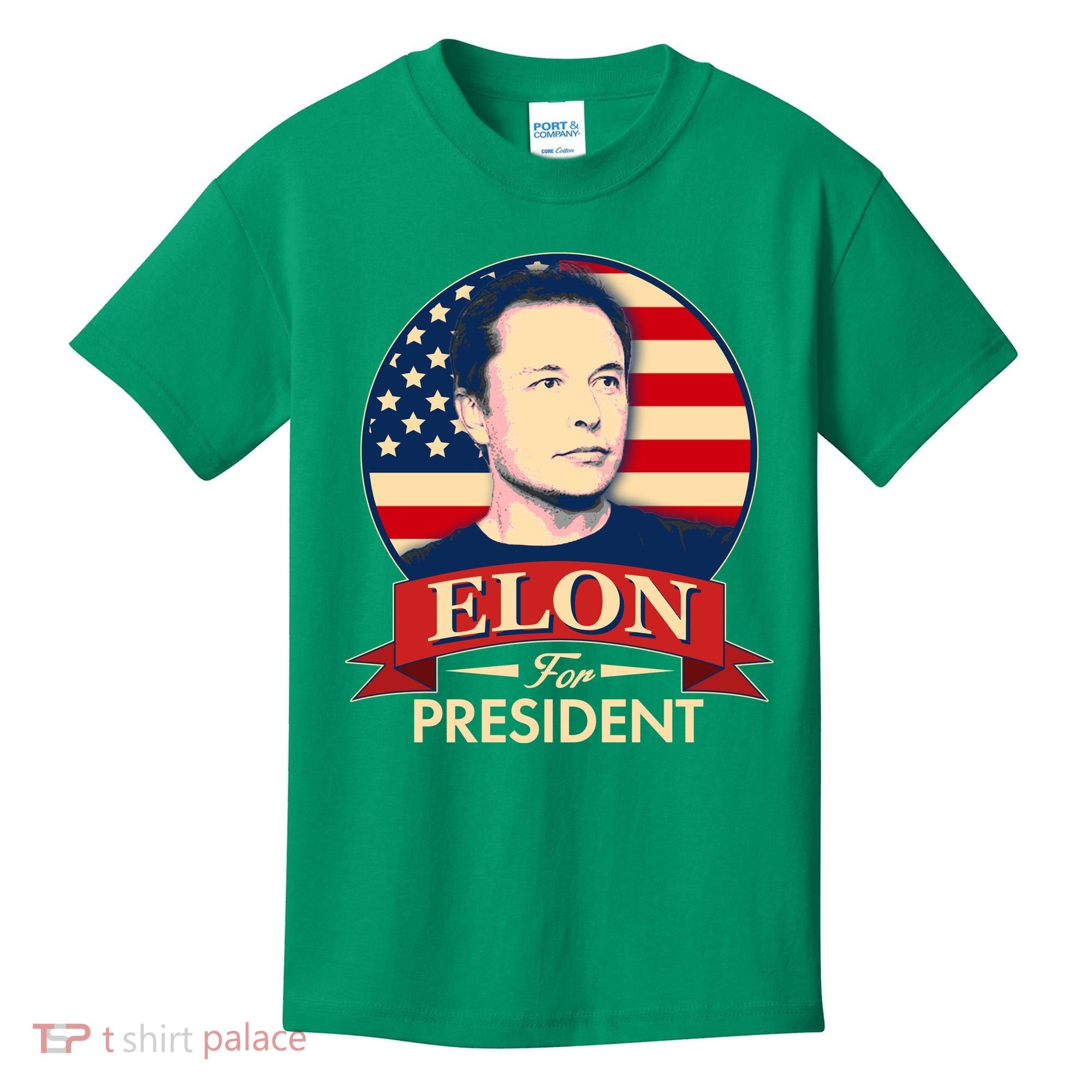 Vote Elon For President Emblem Kids T-Shirt