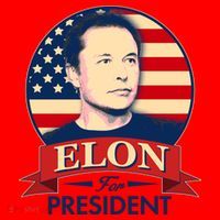 Vote Elon For President Emblem Santa Hat thumb 1