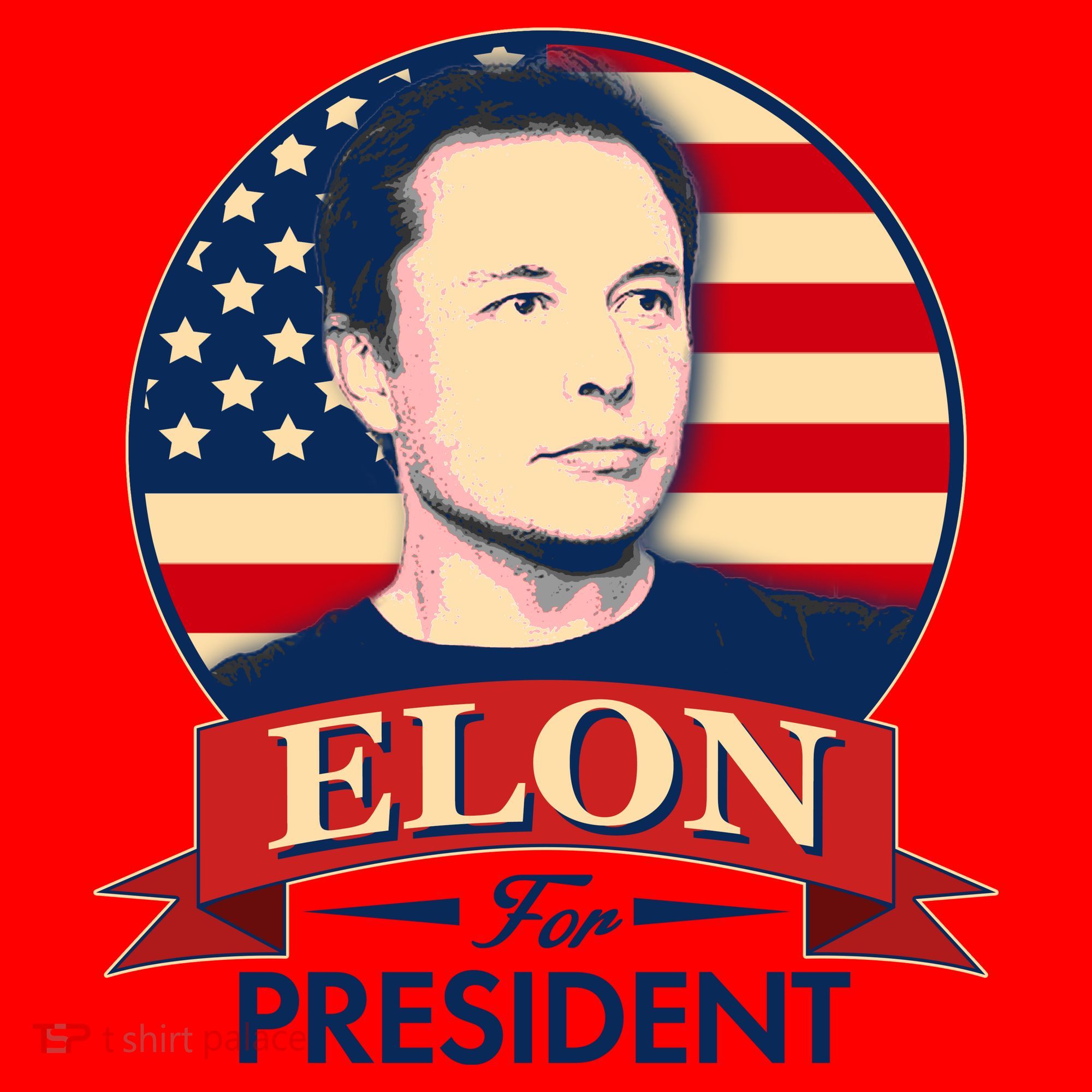 Vote Elon For President Emblem Santa Hat