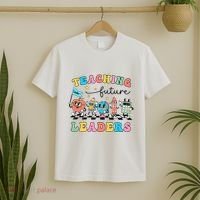 Vintage Educating Future Leaders Cool Teacher T-Shirt thumb 2