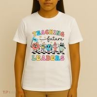 Vintage Educating Future Leaders Cool Teacher T-Shirt thumb 4