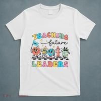 Vintage Educating Future Leaders Cool Teacher T-Shirt thumb 5