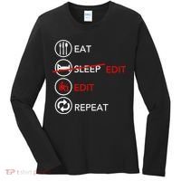 Video Editing Gift Film Making Gift For Video Editor Gift Women's Long Sleeve Shirt thumb 0