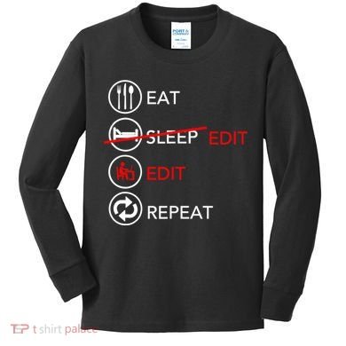 Video Editing Gift Film Making Gift For Video Editor Gift Kids Long Sleeve Shirt