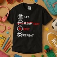 Video Editing Gift Film Making Gift For Video Editor Gift Kids T-Shirt thumb 3