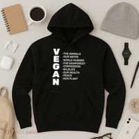 Vegan Because Of Life Hoodie thumb 3