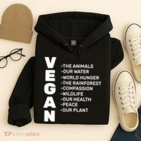 Vegan Because Of Life Hoodie thumb 4