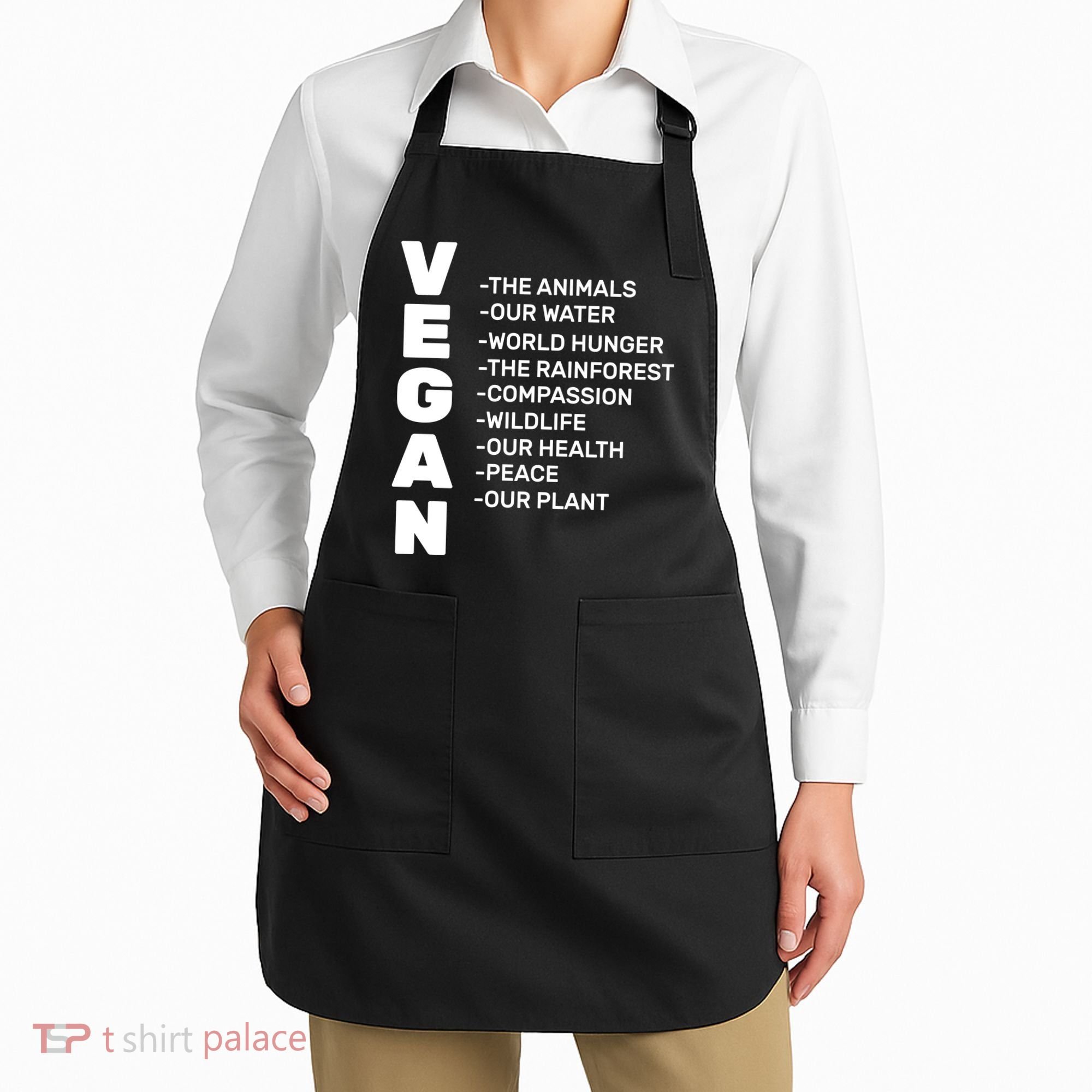Vegan Because Of Life Apron