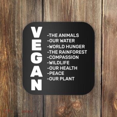 Vegan Because Of Life Coaster