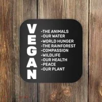 Vegan Because Of Life Coaster thumb 0