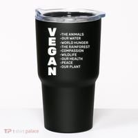 Vegan Because Of Life Tumbler thumb 0