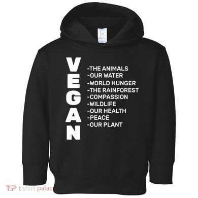 Vegan Because Of Life Toddler Hoodie