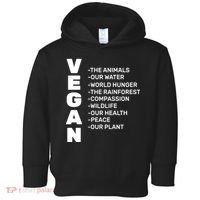 Vegan Because Of Life Toddler Hoodie thumb 0