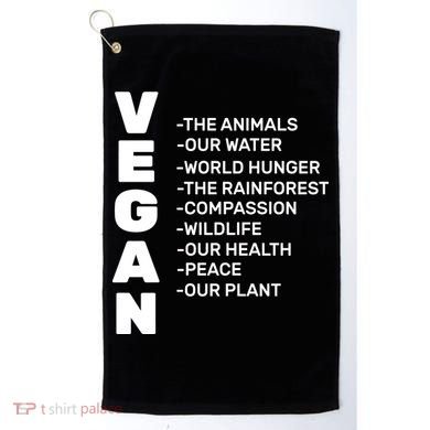 Vegan Because Of Life Golf Towel