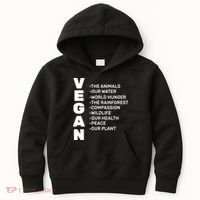 Vegan Because Of Life Kids Hoodie thumb 0